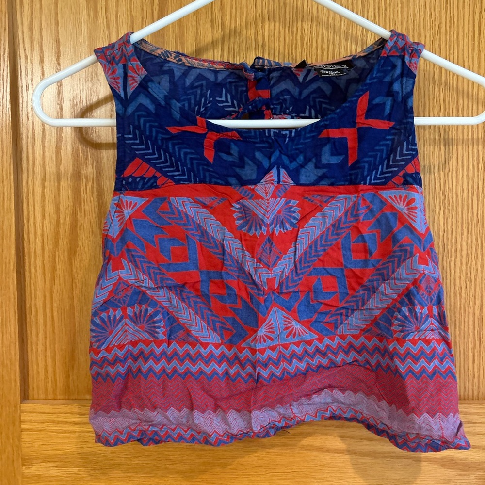 Angie Geometric Crop Top S
